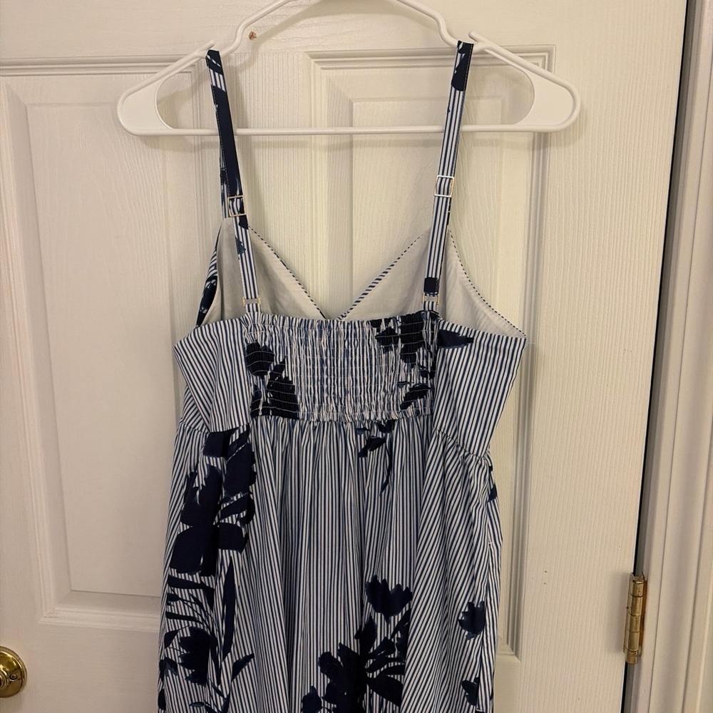 Abercrombie & Fitch Blue and White Floral Midi Dress - Picture 4 of 4